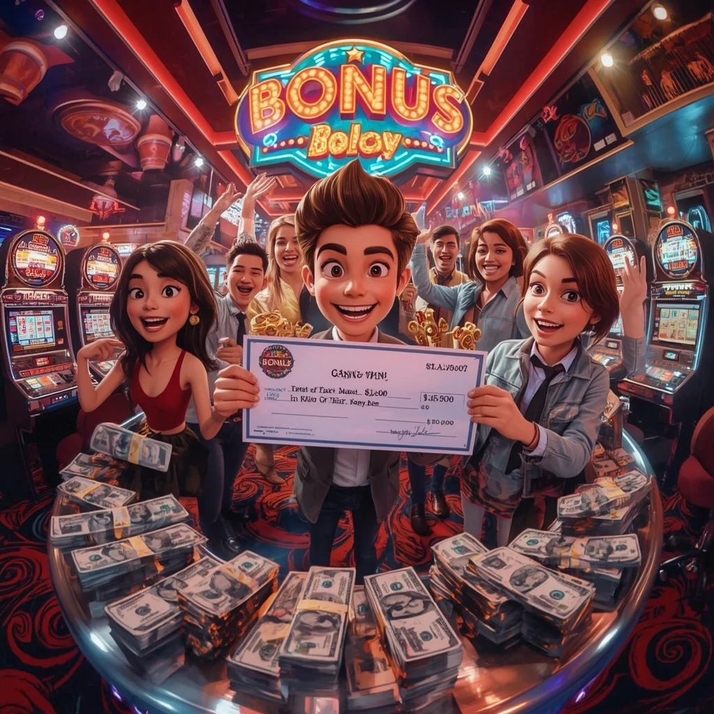 bonus in man's hands at NOMINI CASINO