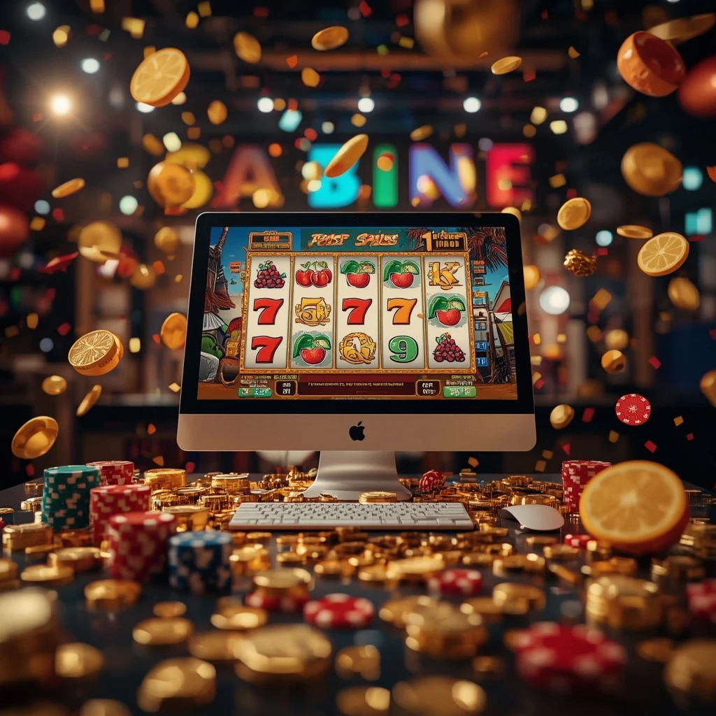 slot machines on the monitor NOMINI CASINO